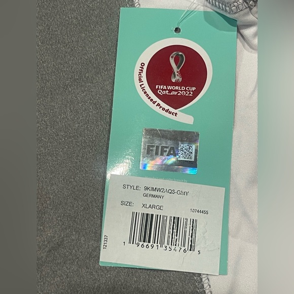 Germany FIFA World Cup Qatar 2022 Men’s Shirt Size XL NEW Grey - Picture 6 of 7